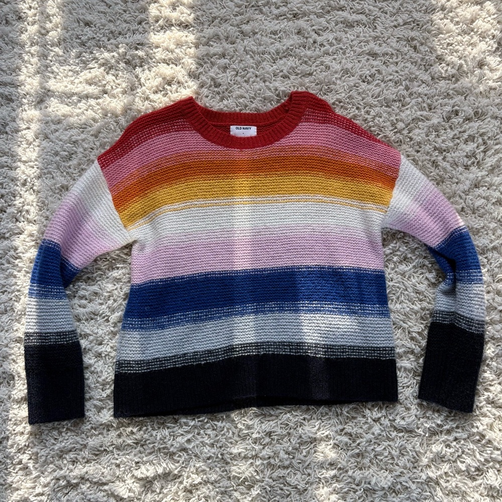 Old Navy Multicolor Striped Sweater
